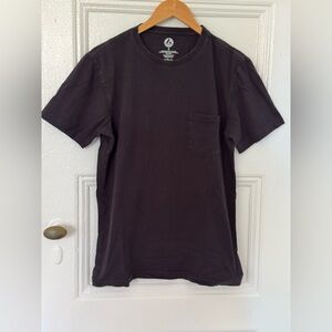 American Giant Men’s Heavyweight Pocket T - washed black, small